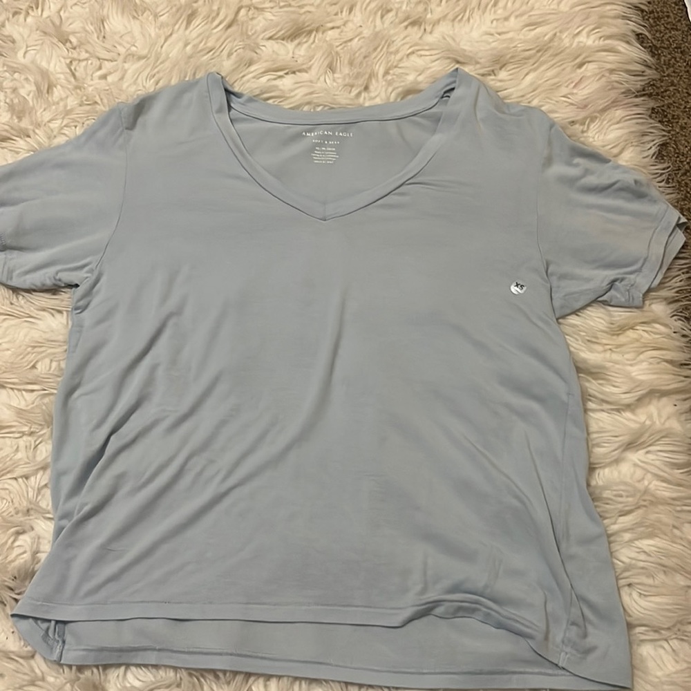 Light blue top